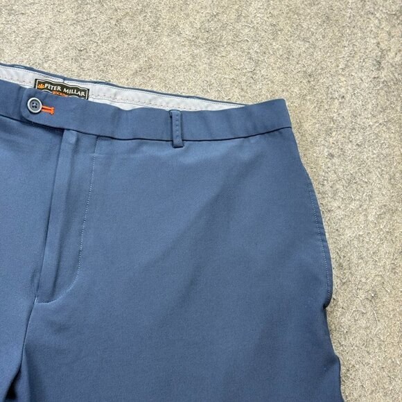 Peter Millar Shorts Men 38 Blue 9" Performance Golf Wicking Stretch - Picture 3 of 14